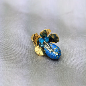 HIBISCUS - Bague dorée 1µ