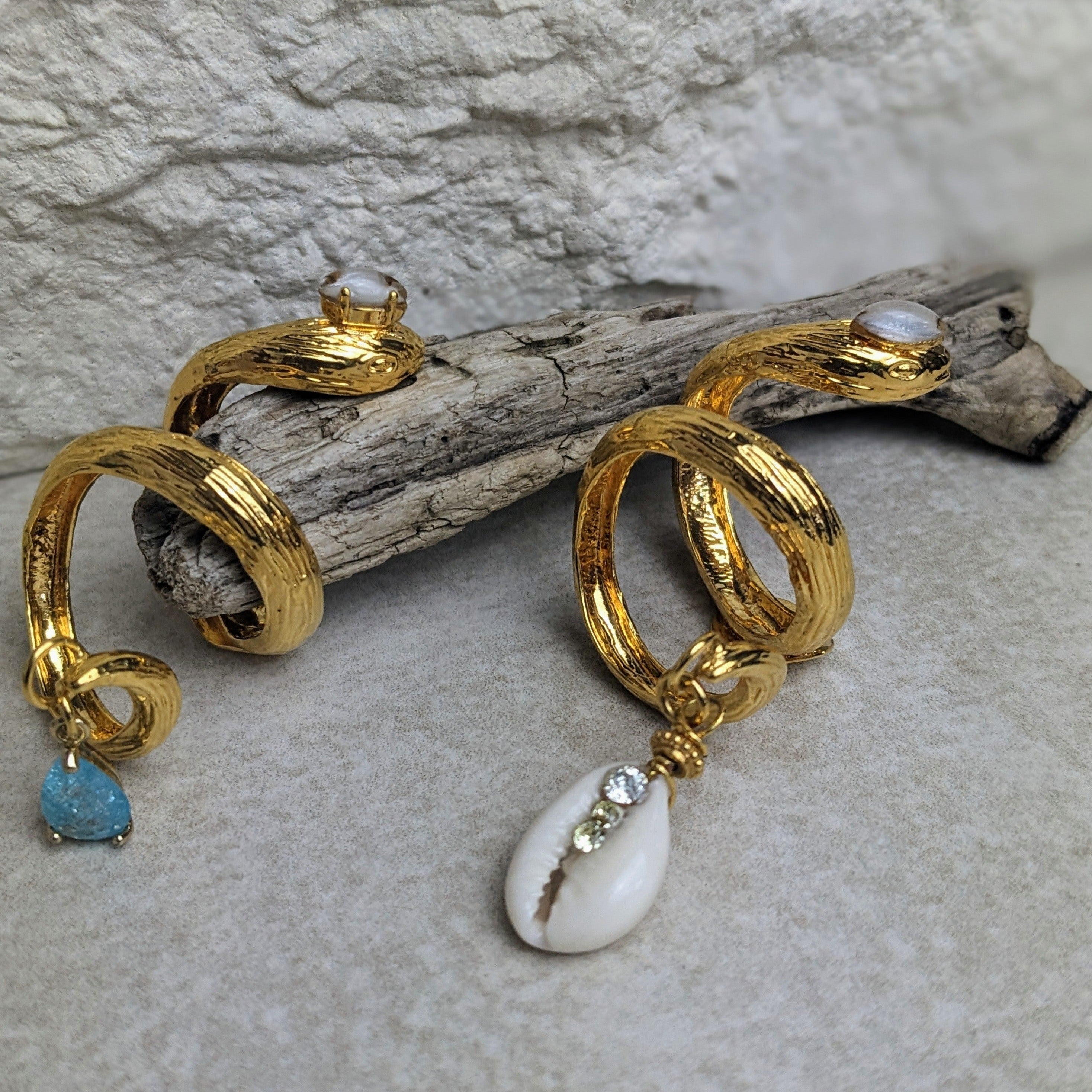 DIANN- Bague Serpent dorée 1µ