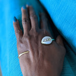 DIANN - Cowrie Palm cuff  - Gold plated
