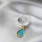 FEELIDROP - Bague argent 925 et filigrane dorée